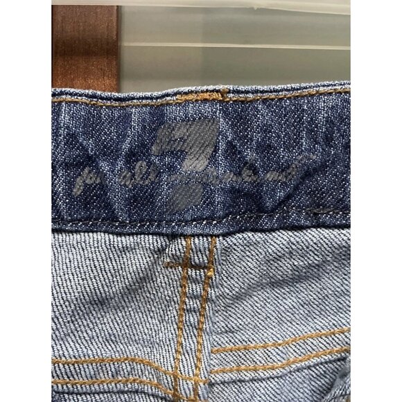 7 For All Mankind Vintage Y2K 90s Womans Embroidered Rhinestone A Pocket Size 25 - Picture 8 of 13